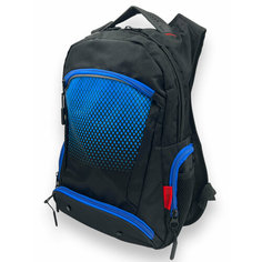 Школьный рюкзак черно-синий для подростка мальчики с анатомической спинкой Vt.Studio