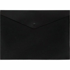 Папка-конверт на кнопке Attache Акварель А4 180 мкм черная 1429421