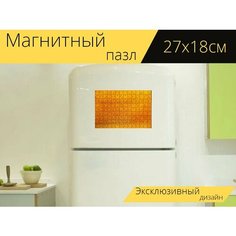 Магнитный пазл "Желтый, природа, пчелы" на холодильник 27 x 18 см. Lots Prints