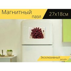 Магнитный пазл "Фасоль адзуки, красный боб, адзуки" на холодильник 27 x 18 см. Lots Prints