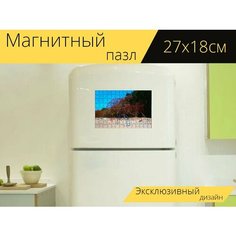 Магнитный пазл "Весна, спорт, виды спорта" на холодильник 27 x 18 см. Lots Prints