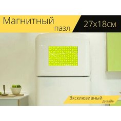 Магнитный пазл "Неон, геометрический фон, яркий геометрический фон" на холодильник 27 x 18 см. Lots Prints