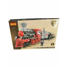 Конструктор "Ретро поезд грузовой" 623 детали Пластмастер