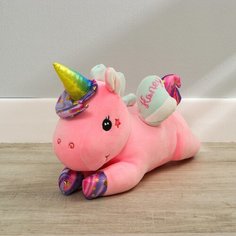 Мягкая игрушка "Единорог" лежачий со звездами 40 см Нет бренда