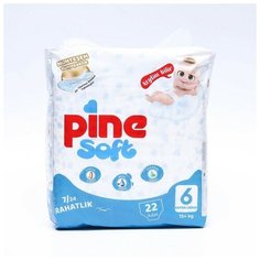 Подгузники детские Pine Soft 6 Exstra Large (15+ kg), 22 шт Noname