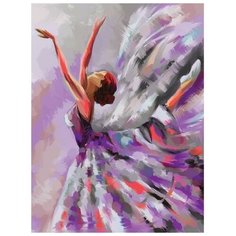 Алмазная мозаика на подрамнике 30x40 с полным заполнением «Балерина» Школа талантов