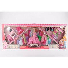 Кукла №073D с набором платьев и аксессуарами/коробка КНР