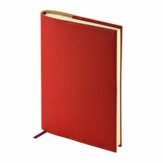 BrunoVisconti Ежедневник недатированный А5, 136 листов в линию SORRENTO, обложка искусственная кожа, ляссе, тонированный сменный блок 70 г/м2, красный
