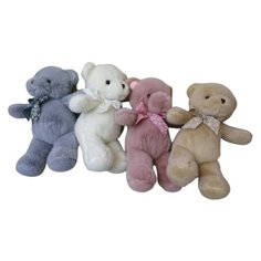 Мягкая игрушка Мишка с бантом,29см, 4 цвета Китай
