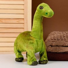 Мягкая музыкальная игрушка Динозаврик, 31 см, цвет зелeный Китай
