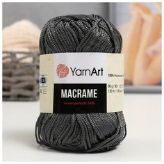 Пряжа "Macrame Макраме" 100% полиэстер 130м/90гр (159 стальной), 1шт Yarn Art