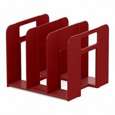 ErichKrause Лоток для бумаг вертикальный, 3 отделения, ErichKrause Techno Marsala, красный