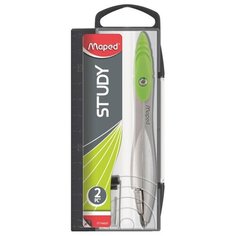 Комплект 30 наб, Готовальня Maped STUDY метал. циркуль 120мм, грифели, плас. пенал, ассорт,119450