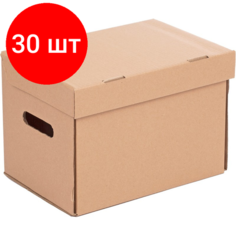 Комплект 30 штук, Короб архивный делопроизводство А4 325х235х235 Noname