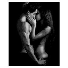 Картина по номерам "Поцелуй Любовь Страсть Романтика" 40х50 Раскрасим сами