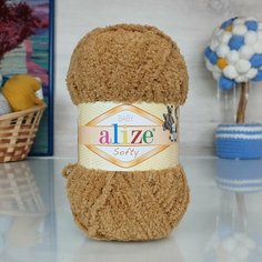 Пряжа ALIZE SOFTY, бежевый - 199, 100% микрополиэстер, 5 мотков, 50 г, 115 м.