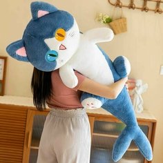 Мягкая игрушка кот акула обнимусь / Кот акула батон обнимашка 130 см Artem Toys