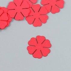 Заготовка из фоамирана "Цветочек" 3 см, толщ. 1мм, набор 10 шт, красный, 2 штуки Noname