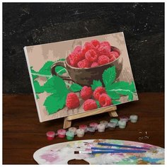 Картина по номерам на холсте с подрамником "Спелая малина", 30х20 см Pro Market