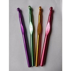 Крючки для вязания 9мм,10мм,11мм,12мм (4шт.) /Набор крючков металл. Zima