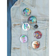 Значки на рюкзак My Little Pony Эмбер и Спайк Ani Koya