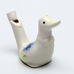Свистулька керамическая «Утка» 3 × 9 × 6 см, 2 штуки Noname