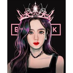Алмазная мозаика "K-pop BLACKPINK" (Jisoo), 30*40 см, без подрамника нет бренда