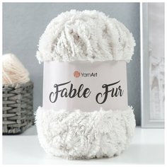 Пряжа "Fable Fur" 100% микрополиэстер 100м/100гр (967 речной жемчуг), 1шт Yarn Art