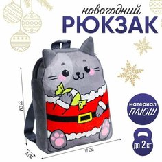 Рюкзак детский «Новогодний котик» 22х17 см Milo Toys