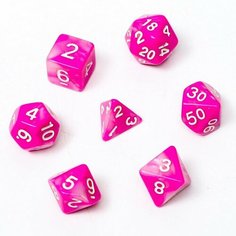 Время игры Набор кубиков для D&D (Dungeons and Dragons, ДнД) "Время игры. Рубеллит", серия: D&D, 7 шт