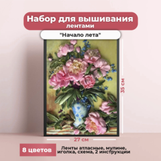 Каролинка Набор для вышивания лентами Начало лета 27 x 35 см (КЛ(л)-3017)