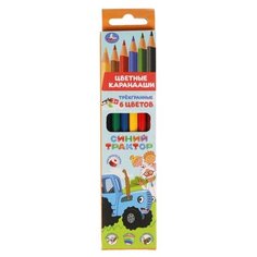 Умка Цветные карандаши Синий трактор, 6 цветов (CPT6-52001-STR)