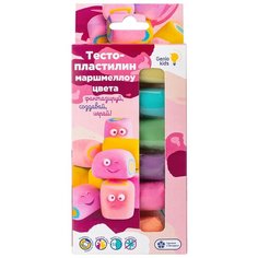 Пластилин Genio Kids Маршмеллоу цвета TA1089V 6 цв.