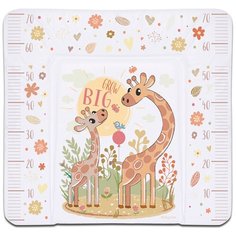 Пеленальный матрас Babycare 82 х 73 (BC01), жираф, бежевый