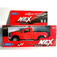 Welly Модель автомобиля Ford F-150, масштаб 1:34, цвет красный