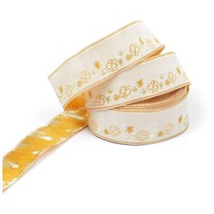 Лента отделочная жаккардовая арт. TBY. ЛЖ. MH-41 шир.20 мм уп.5,48 м цв. песоч Ideal