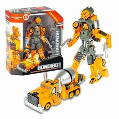 Трансформер 2в1 BONDIBOT робот-строит. техника (бетономешалка), метал. детали, Bondibon BOX 21,5x24,