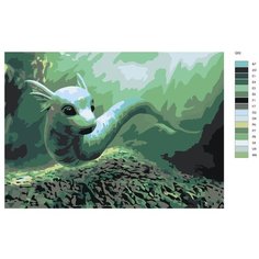 Картина по номерам Q52 "Покемон Дратини под водой" 50х70 Brushes Paints