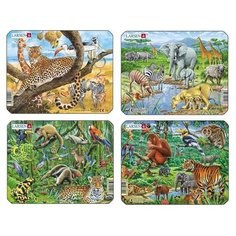 Пазл Экзотические животные, 11 деталей Larsen