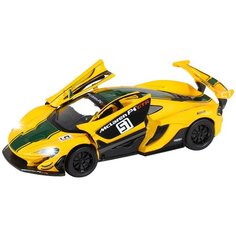 Машинка металлическая, инерционная, Автопанорама, коллекционная модель Mclaren P1 TM GTR, 1:32, свет, звук, открываются двери
