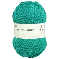 Пряжа Пехорка Австралийский меринос, 95 % мериносовая шерсть, 5 % акрил, 100 г, 400 м, 5 шт., 335 Изумруд