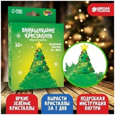 Набор для творчества Школа талантов "Лучистые кристаллы", елочка, цвет зеленый