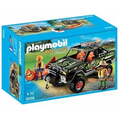 Набор с элементами конструктора Playmobil Wild Life 5558 К приключениям на пикапе, 45 дет.