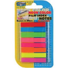 CENTRUM Стикеры-индексы 8 цветов х 20 шт, 45х8 мм (83504) 160 листов