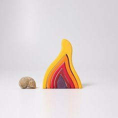 Фантазийная деревянная пирамидка "Маленький огонь", 5 деталей Grimms