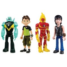 Фигурки Playmates TOYS Ben 10 Человек-огонь, Бен 10, Алмаз, Кевин 11, 76711, 4 шт.