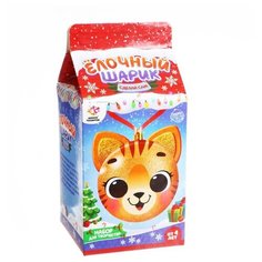 Школа талантов Набор для творчества Украшаем новогодний шар, тигрёнок 6578319 прозрачный