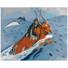 Раскрашивание, раскраски "фрея" GTG-PNB/R1 №11 Набор для раскрашивания по номерам 50 х 40 см "Похищение Европы" Freya