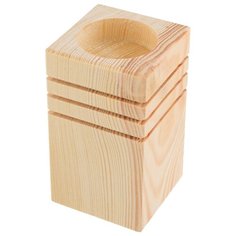 Заготовка для декорирования Mr. Carving ПР-35 Подсвечник с рисунком сосна 9.5 x 5.5 x 5.5 см . 51988680572