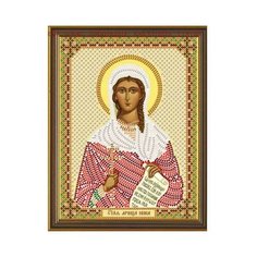 Набор для вышивания "Нова Слобода" С №01 6148 Св. Мц. Виктория (Ника) Коринфская 13х17см Nova Sloboda
